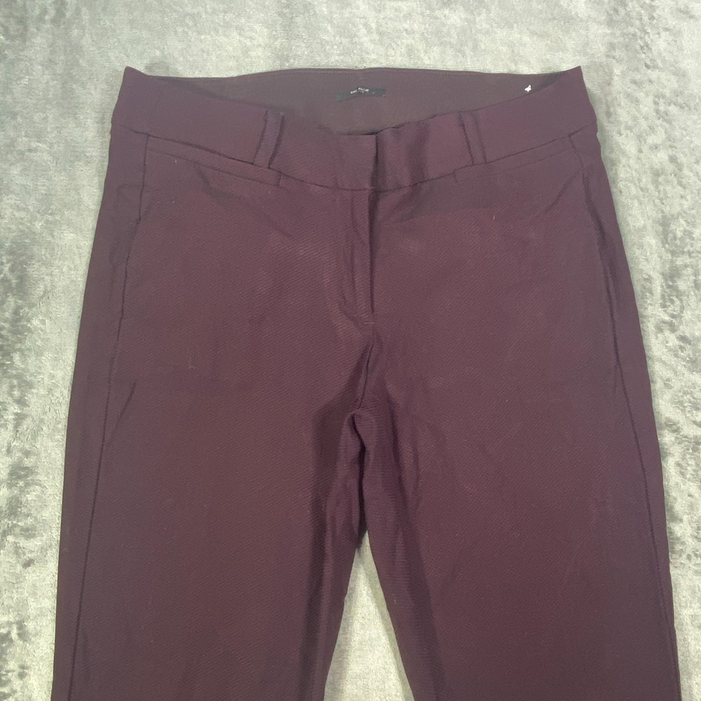 Lane Bryant The Allie Purple Birdseye Polka Dot Ankle Pants Size 12L Stretch